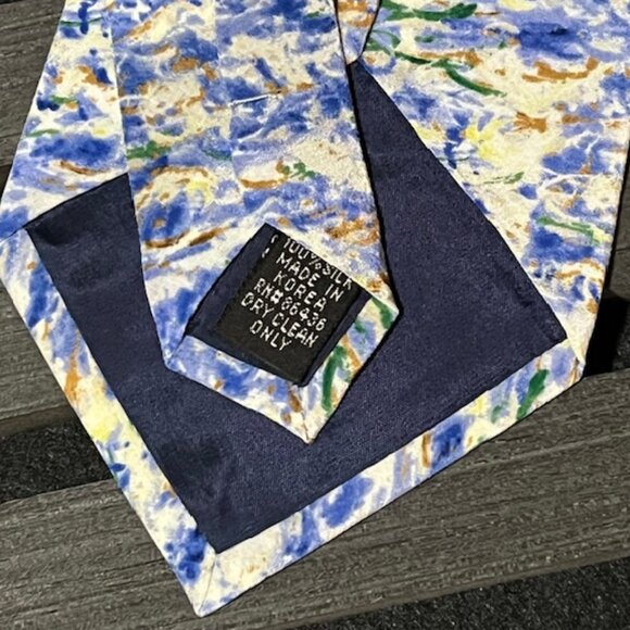 Two Claude Monet in Normandy Silk Neckties Water Breaking Water Lilies Gift Idea - Picture 11 of 13